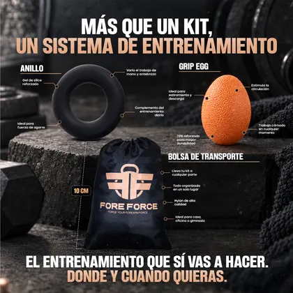 Anillo, grip egg y bolsa