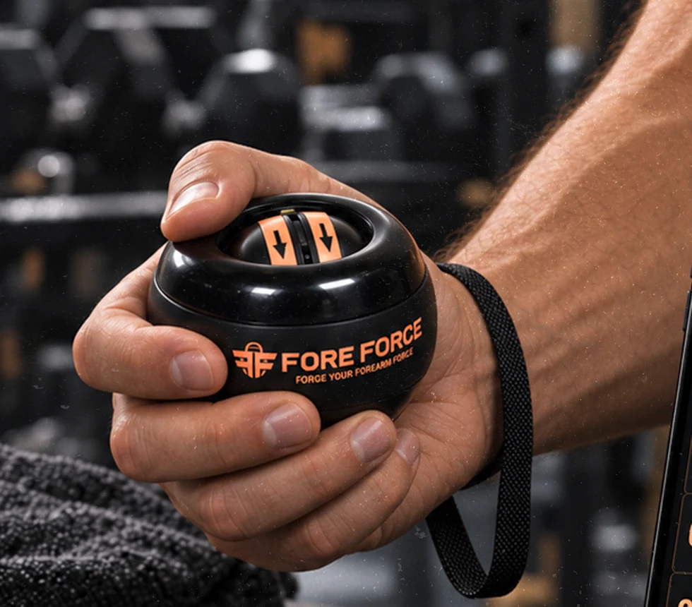 Mano y antebrazo sujetando la Gyroball FORE FORCE